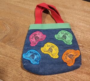 Shanghai Tang Denim Mini Bag with Colorful Accents